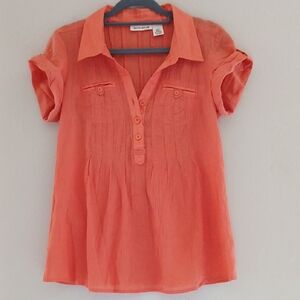 DKNY Coral Short Sleeve Blouse‎
